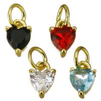 Cubic Zirconia Brass Pendants, plated, micro pave cubic zirconia Approx 3.5mm 