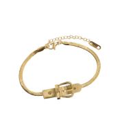 Titane bracelet en acier et bracelet, Acier titane, Placage de couleur d'or, pour femme Environ 6.3 pouce, Vendu par PC