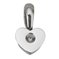 Stainless Steel Pendant Setting, Heart, DIY, original color 3mm Approx 6mm 