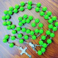 Rosary Necklace, Plastic, with Brass, Unisex 10mm cm 