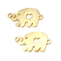 Stainless Steel Charm Connector, Elephant 
