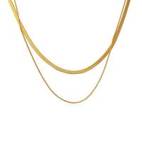 Fashion Multi Layer Necklace, Zinc Alloy, with 1.96 lnch extender chain, plated, Double Layer & for woman Approx 17.72 Inch 