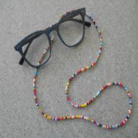 Zinklegierung Brillenkette, mit Kristall & Kunststoff Perlen, goldfarben plattiert, verschiedene Stile für Wahl & für Frau, Länge:ca. 27.56 ZollInch, verkauft von PC