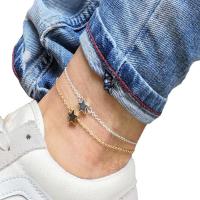 Zinc Alloy Anklet, plated, for woman Approx 8.66 Inch 