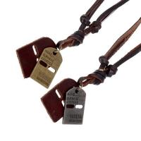 PU Leather Cord Necklace, Zinc Alloy, with PU Leather, Adjustable & Unisex 65-70cm,0.4cm 