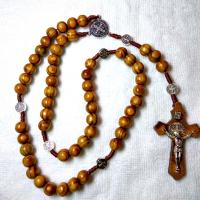 Rosary Necklace, Wood, with Zinc Alloy, Unisex, brown Inch 