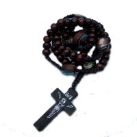Rosary Necklace, Wood, stoving varnish, for woman 8mm Inch 