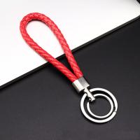 Zinc Alloy Key Clasp, leather cord, with Zinc Alloy 