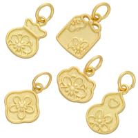 Brass Jewelry Pendants, gold color plated Approx 4mm 