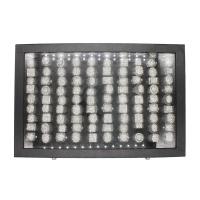Anillo de dedo de aleación de Zinc, unisexo & con diamantes de imitación, plateado, 20x20x3mm, 100PCs/Caja, Vendido por Caja