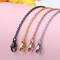 Fashion Stainless Steel Necklace Chain, plated, cross chain & DIY 