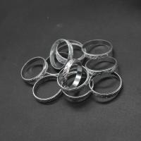 кольцо из цинкового сплава , цинковый сплав, Мужская, серебряный 100ПК/сумка, продается сумка