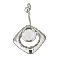 Stainless Steel Pendant Setting, DIY, original color 6mm Approx 3mm 