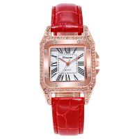 Bracelets de montre pour femmes, alliage de zinc, avec cuir PU & verre, bijoux de mode & avec strass, plus de couleurs à choisir Vendu par PC