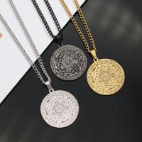 Stainless Steel Pendants, Round, plated, fashion jewelry & Unisex 