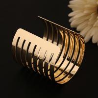 Zinc Alloy Cuff Bangle, gold color plated, for woman & hollow, 65mm 