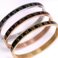 Stainless Steel Bangle, fashion jewelry & for woman & enamel 6mm, Inner Approx 58mm 