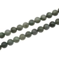 Jade Birma Perle, Burma Jade, rund, DIY & verschiedene Größen vorhanden, grau, Länge:38 cm, verkauft von Strang