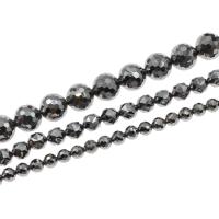 Titanium magnet Beads, Round, DIY & faceted, silver color cm 