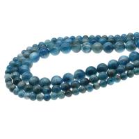 Apatit Perlen, Apatite, rund, DIY & verschiedene Größen vorhanden, blau, Länge:38 cm, verkauft von Strang