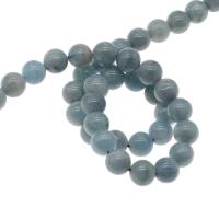 Aquamarin Perlen, rund, DIY & verschiedene Größen vorhanden, blau, Länge:38 cm, verkauft von Strang