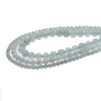 Aquamarin Perlen, rund, DIY & verschiedene Größen vorhanden, hellblau, Länge:38 cm, verkauft von Strang