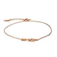 Titane bracelet en acier et bracelet, Acier titane, Placage de couleur d'or, pour femme & avec strass, 235mm, Vendu par PC