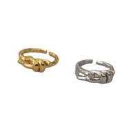 metal Anillo de dedo Cuff, chapado, Ajustable & para mujer & con diamantes de imitación, más colores para la opción, Vendido por UD