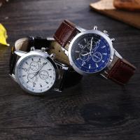 Bracelets de montre pour hommes, alliage de zinc, avec verre & acier inoxydable, plus de couleurs à choisir Vendu par PC
