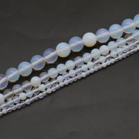 Meer Opal Perlen Schmuck, rund, DIY & verschiedene Größen vorhanden, weiß, Länge:38 cm, verkauft von Strang