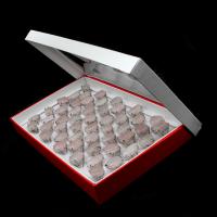 Quarz-Fingerring, Zinklegierung, mit Rosenquarz, Einstellbar & für Frau, gemischte Farben, 200x200x30mm, 50PCs/Box, verkauft von Box