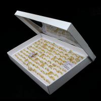 Горный хрусталь сплава цинка палец кольцо, цинковый сплав, с жемчуг, Женский & со стразами, золотой 100ПК/Box, продается Box