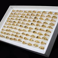 Anillo de Aleación de Zinc, para mujer, dorado, 200x200x30mm, 100PCs/Caja, Vendido por Caja