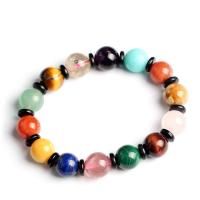 Gemstone Bracelets, natural & for woman, mixed colors 