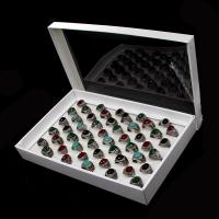 Anillo de dedo de aleación de Zinc de resina, con resina, unisexo, color mixto, 200x200x30mm, 50PCs/Caja, Vendido por Caja