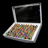 Harz Zink Legierung Finger Ring, Zinklegierung, mit Harz, unisex, gemischte Farben, 200x200x30mm, 100PCs/Box, verkauft von Box
