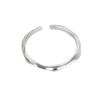 Brass Cuff Finger Ring, plated, Adjustable & for woman 1.8mm 