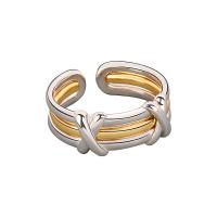 Brass Cuff Finger Ring, plated, Adjustable & for woman 7.2mm 