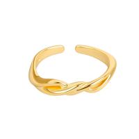 Brass Cuff Finger Ring, plated, Adjustable & for woman 3.5mm 