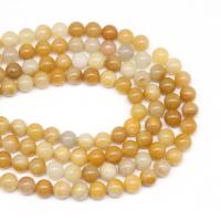 perles en Jade jaune, jaune de jade, Rond, DIY & normes différentes pour le choix, Jaune cm, Vendu par brin
