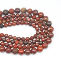 Jaspis Brekzien Perlen, Jaspis Brecciated, rund, DIY & verschiedene Größen vorhanden, rot, Länge:38 cm, verkauft von Strang