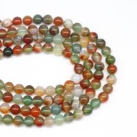 Natürliche Malachit Achat Perlen, rund, DIY & verschiedene Größen vorhanden, gemischte Farben, Länge:38 cm, verkauft von Strang