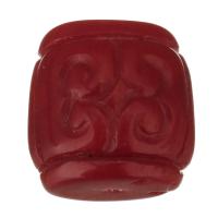 Carved Natural Coral Beads, red 