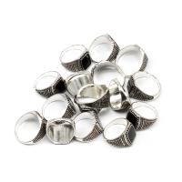 Эмаль цинкового сплава кольцо, цинковый сплав, Мужская & эмаль, серебряный 100ПК/сумка, продается сумка