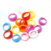 Harz Finger Ring, für Frau, farbenfroh, 200x200x30mm, 100PCs/Tasche, verkauft von Tasche
