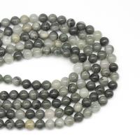 Green Grass Stone Beads, Round, DIY grey cm 
