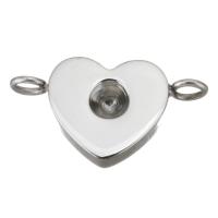 Cadre connecteur en acier inoxydable, coeur, bijoux de mode & DIY, couleur originale 3mm, Vendu par PC