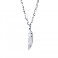 Stainless Steel Jewelry Necklace, Leaf, plated, fashion jewelry & Unisex, original color 