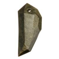 Pendentif bijoux de pierre gemme, or Obsidian, facettes Environ 2.5mm, Vendu par PC