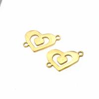 Stainless Steel Charm Connector, Heart 